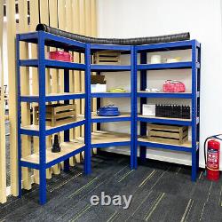 150cm Workshop Storage Metal Rack Shelf 2+1 Corner Racking Garage Shelving Kit