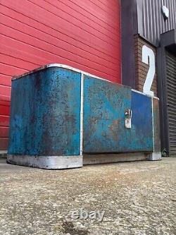 1950's Heavy Duty Steel Work Bench Industrial Workshop Garage Cabinet Cupboard