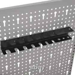 3/4x Wall-mounted Peg Boards Steel Tool Storage Panel Holder Organiser Workshop