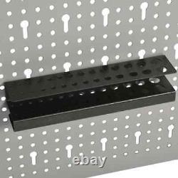 3/4x Wall-mounted Peg Boards Steel Tool Storage Panel Holder Organiser Workshop