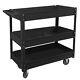 3-tier Tool Cart Wheel Storage Shelf Rack Garage Workshop Trolley Diy Ukdc