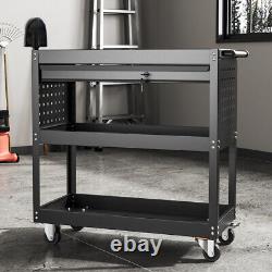 3 Tier Tool Storage Trolley Shelf Workshop Garage Cart Tool Accessory Organizer