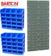 40 Plastic Storage Bins, Louvred Panel (sb35) Box Set Linbins Red Or Blue Tc3
