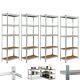 4x 5 Tier(180cm X 90cm X 60cm)heavy Duty Metal Galvanised Shelving Rack Unit Mnd