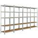 4x 5-tier(180cm X 90cm X 60cm) Heavy Duty Metal Galvanised Shelving Unit Ukdc