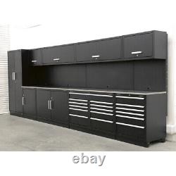 5.6m Modular Garage Storage System Steel Construction Workshop Cabinets