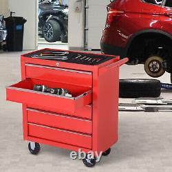 5 Drawer Roller Tool Cabinet Storage Box Workshop Chest ob Wheels Garage Trolley