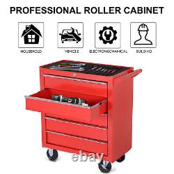 5 Drawer Roller Tool Cabinet Storage Box Workshop Chest ob Wheels Garage Trolley