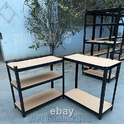 5 Sets Boltless Metal Shelving Shelves Storage Racking Shelf Garage Workshop