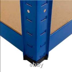 5 Tier Blue Boltless Shelving Storage Kit 1 x 5 Tier Corner 4 x Boltless Unit