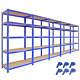 5x 90cm Large Blue Racking Shelving Unit Shed Garage Workshop Storage Organize