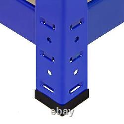 5x 90cm Large Blue Racking Shelving Unit Shed Garage Workshop Storage Organize