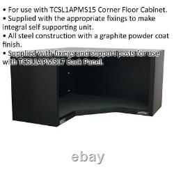 930mm Heavy Duty Modular Corner Wall Cabinet Steel Construction Fixings