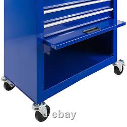 AREBOS Roller Tool Cabinet Storage 4 Drawers Toolbox Garage Workshop Blue