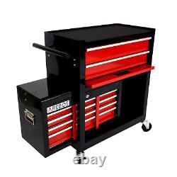 AREBOS Roller Tool Cabinet Storage 9 Drawers Toolbox Garage Workshop Red/Black