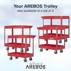AREBOS Tool Storage Wheel Cart Shelf Workshop Garage Trolley Tool Cart