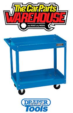 Draper 07629 Workshop Garage Tool Parts Storage Trolley Paddock Cart 2 Level