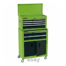 Draper 6 Drawer Roller Cabinet and Tool Box Chest Green Garage Workshop Storage