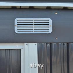 Galvanized Steel Garden Metal Frame 6 x 4ft Shed Workshop Garage Storage Sheds