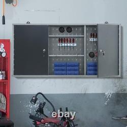 Garage Metal Wall Unit Storage Box Tool Chest Cupboard Workshop Mounted Cabinet