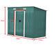 Garden Shed Galvanized Metal Outdoor Workshop Tool Storage House With Foundation