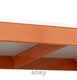 HEAVY DUTY 2 Level Workbench with Melamine Shelves Garage/Workshop/Shed 400KG