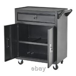 Heavy Duty Steel Cabinet Tool Chest Box Workshop Garage Tool Storage Cart withLock