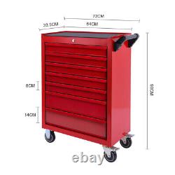 Heavy Duty Workshop Garage Tool Storage Trolley Cart 3 Shelves 1 Drawer Lockable