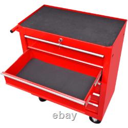 Heavy Duty Workshop Trolley Storage Cabinet Box Tool Garage 5 Sliding Drawers UK