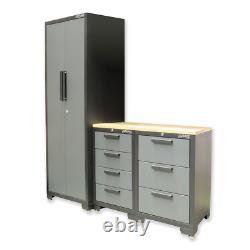 Hilka 24 Pro Gauge Steel 4 Pce Modular Cabinet Set storage workshop garage DIY