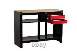 Hilka Work Bench 2 drawer garage workshop tool storage desk table workbench