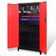 Large Tool Cabinet With Chest Steel Workshop Garage Tools Storage Red And Black
