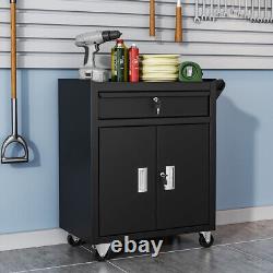 Large Tool Trolley Cabinet Wheels Steel Workshop Storage Chest Carrier Tool Box