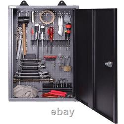 Locked Wall Mounted Garage Tool Storage Unit Metal Cabinet Workshop Cupboard Box