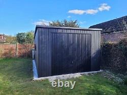 Metal Steel Garage Wood Effect Dark or Light Oak 3.5m x 5m Shed Storage Workshop