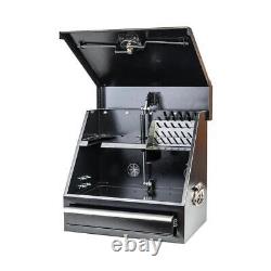 Montezuma Portable Shop Triangle Tool Box Chest 18W x 12D 1-Drawer Black Steel