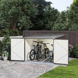 Outdoor Garden Storage Shed Heavy Duty Galvanized Steel Shelter for 4 Bikes