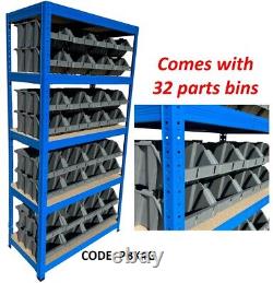 Plastic bin kits Boltless metal Racking Shelving Storage Garage Workshop Shelf