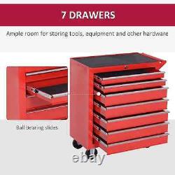 Roller Tool Cabinet Storage Chest Box Garage Workshop 7 Drawers Red