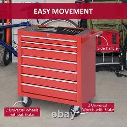 Roller Tool Cabinet Storage Chest Box Garage Workshop 7 Drawers Red