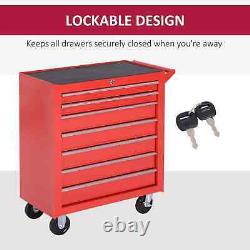 Roller Tool Cabinet Storage Chest Box Garage Workshop 7 Drawers Red