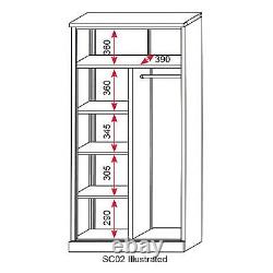 Sealey 2 Door Floor Cabinet 4 Shelf Plus Hanging Rail Garage Workshop Storage