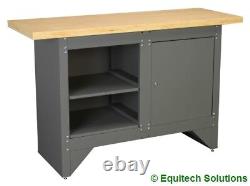 Sealey AP2010 Steel Wood Workbench with Cupboard Garage Workshop Storage