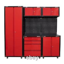 Sealey American PRO 2.0m Modular Storage System With Worktop Garage Workshop Red
