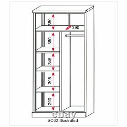 Sealey Floor Cabinet 4 Shelf plus Hanging Rail 2 Door Storage Garage Workshop