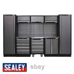 Sealey Modular Workshop Tool storage system Stainles Steel Worktop APMSSTACK03SS