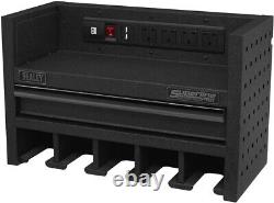 Sealey Power Tool Storage Rack 560mm with Drawer & Power Strip Garage Workshop