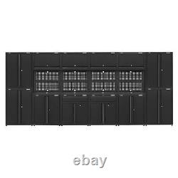 Sealey Rapid-Fit 4.6m Modular Dual Stacking Garage Storage System Workshop Black