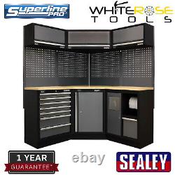 Sealey Storage System 1.6m Corner Superline Pro Wood Worktop Workshop