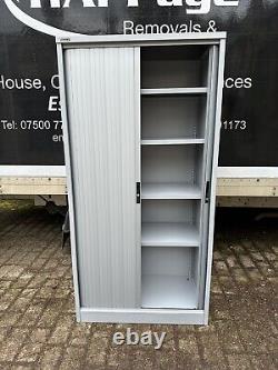 Tambour Steel Filing Storage Workshop Garage Stable Cabinet Cupboard